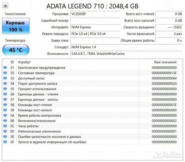 SSD adata Legend 710 2Tb