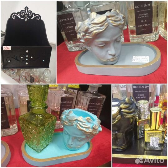 Шкатулки, подставки, инкрустация флакона