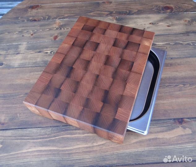 Торцевая разделочная доска с гастроемкостью