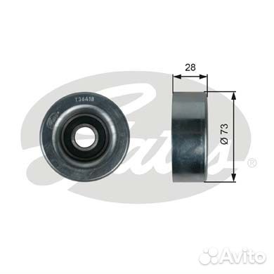 Направляющий ролик привода вспомогательных агрегат