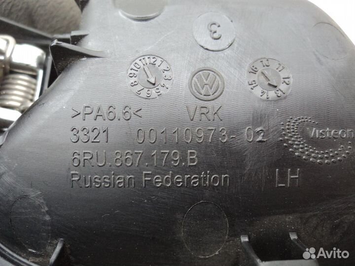 Ручка задней левой двери салонная VW Polo Sedan