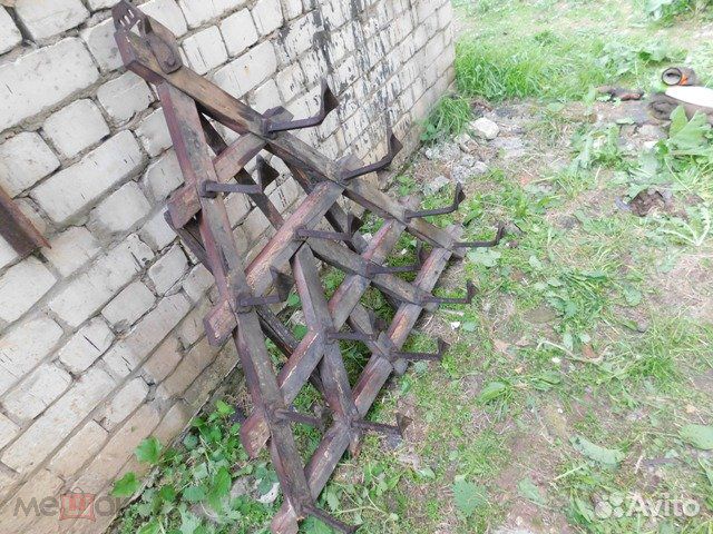 Старинная, редкая, конская борона