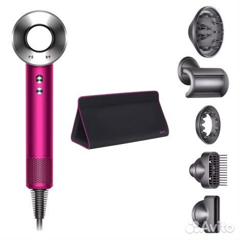 Фен Dyson Supersonic HD07 фуксия/яркий никель