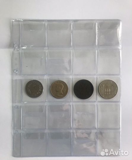 Листы для монет 20 ячеек