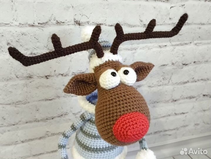 Новогодний олень, игрушка ручной работы