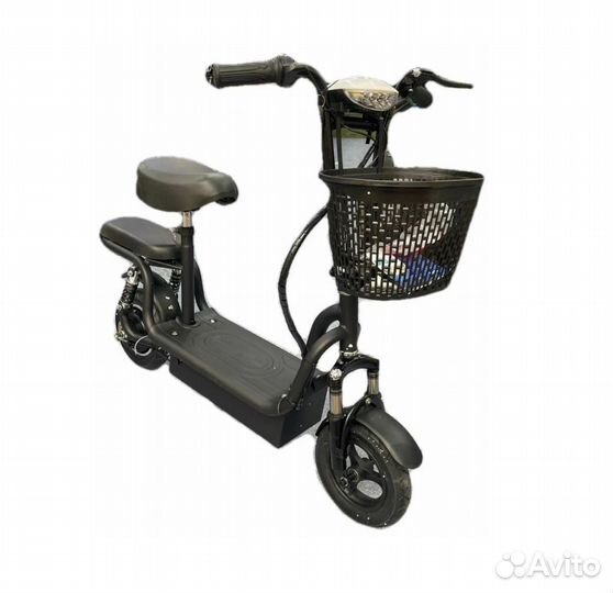 Электроcамокат GT C1, черный, корзина, 2 места