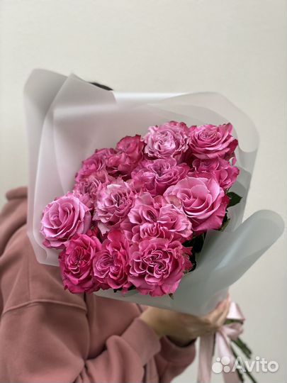 Букет из 15 пионовидных роз