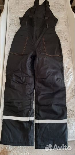 Ватные штаны с подтяжками