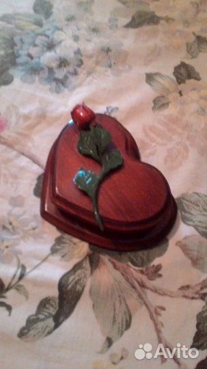 Шкатулка деревянная сердце