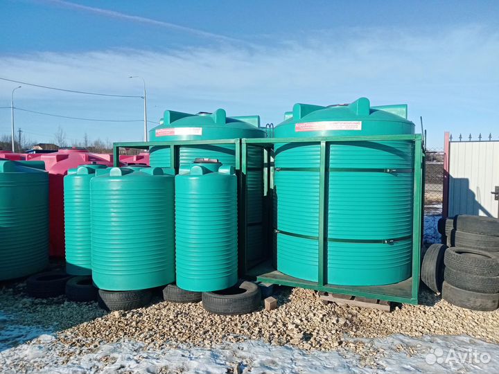 Пластиковая ёмкость екб 1000 л вертикальная зелен