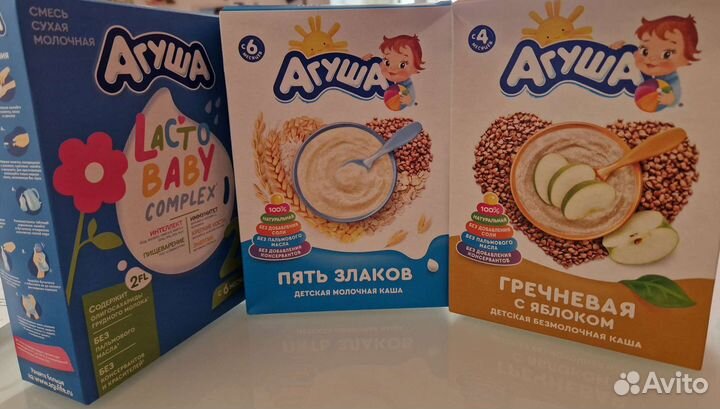 Сухая смесь агуша 2, каша