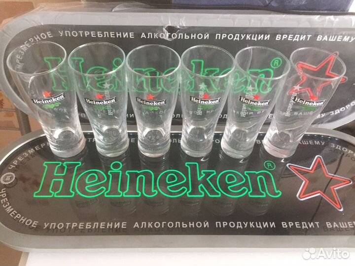 Бокалы Heineken с Led подсветкой