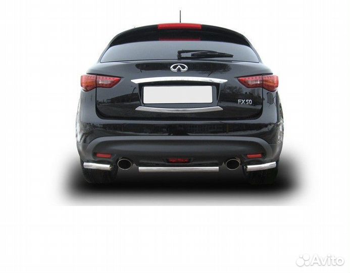 Защита заднего бампера Infiniti FX-35; FX-50 2008