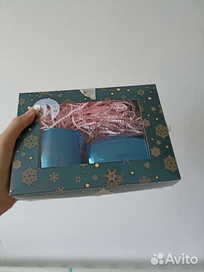 Стаканы синие стеклянные 2 шт новые