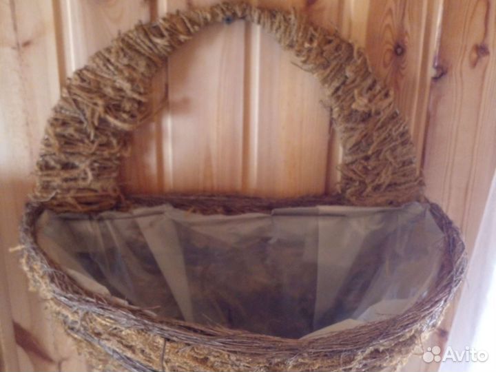 Корзина плетеная. Подвесная. Большая. 45 см