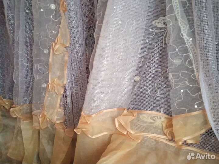 Тюль штора для кухни