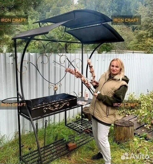 Мангал с крышей