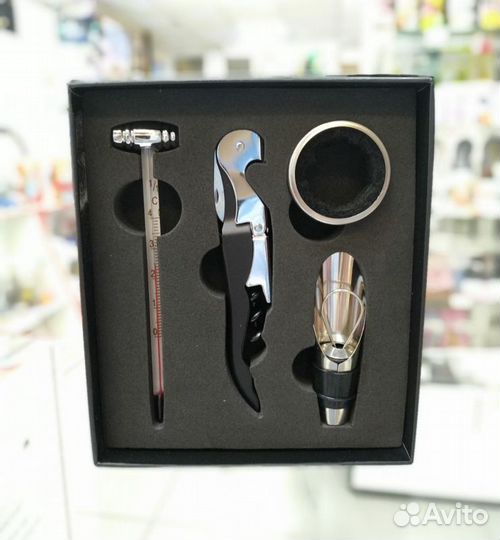 Подарочный набор штопор, аэратор, каплеуловитель