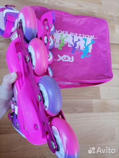 Коньки роликовые rgx раздвижные 31 - 34