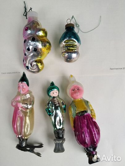 Елочные игрушки СССР на прищепке