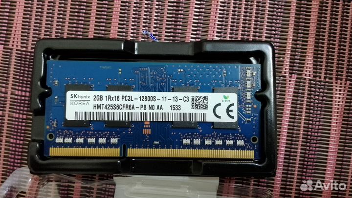 Hynix 2 гб DDR3L 1600 мгц sodimm HMT425S6CFR6A-PB