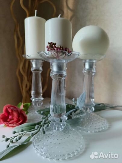 Подсвечник IKEA стекло