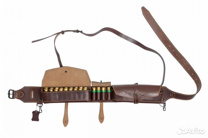 Патронташ под 40 патронов 12 калибра / кожа