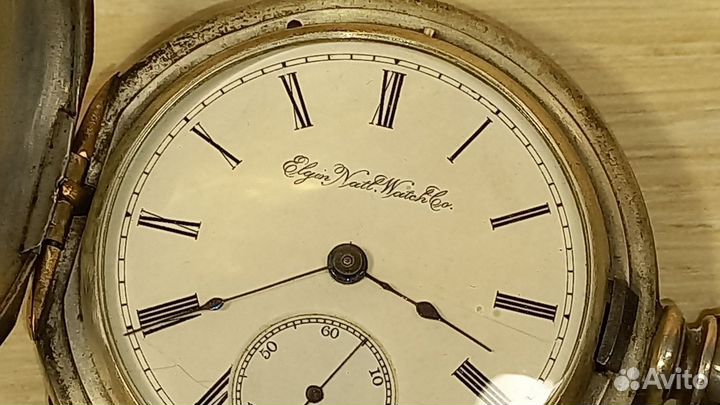 Огромные Серебряные Карманные часы