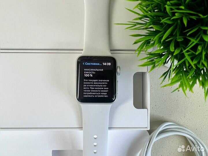 Часы apple watch 3 38 mm акб 100