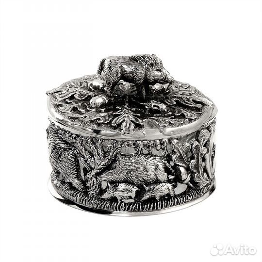 Солонка Кабан посереб с черн