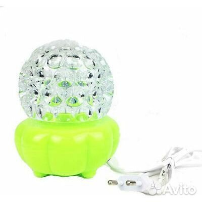 Светильник крутящийся шар разноцветный