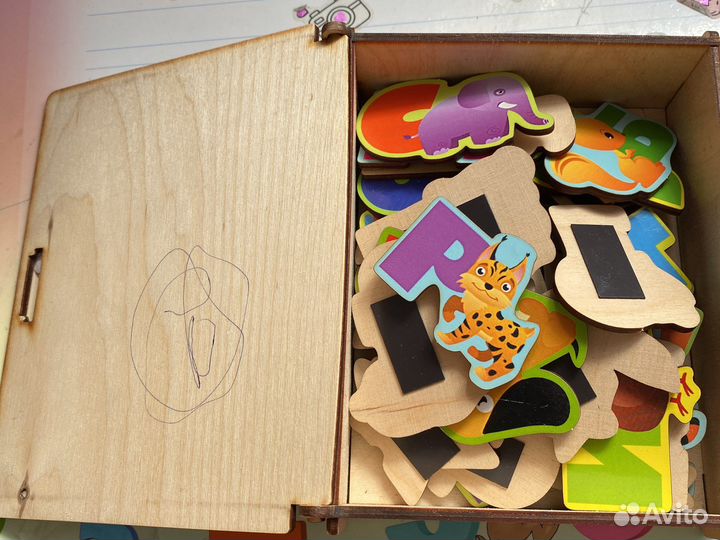 Магнитный алфавит (деревянный)