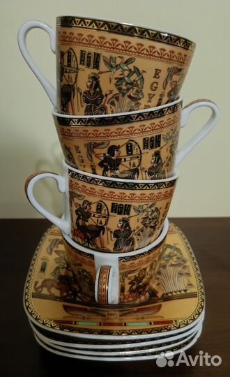 Чашки с блюдцами - 4 пары