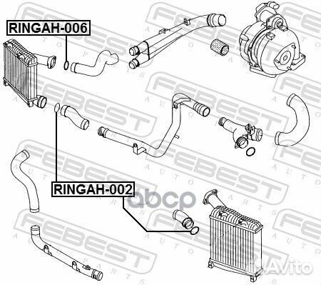 Кольцо уплотнительное воздушного патрубка audi