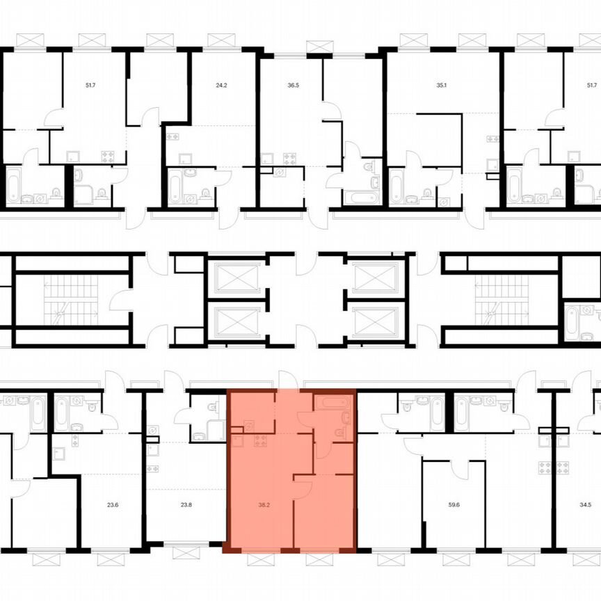 1-к. квартира, 38,2 м², 21/25 эт.