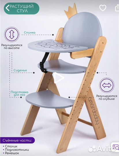 Стульчик для кормления / растущий стул