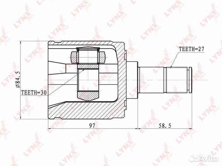 Шрус внутренний перед прав/лев