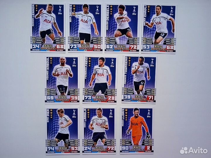 100 карт topps Английская Премьер-Лига 2014-2015