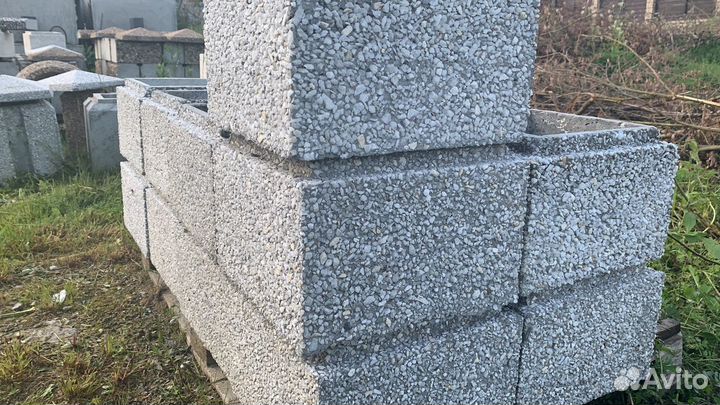 Блоки для забора серые