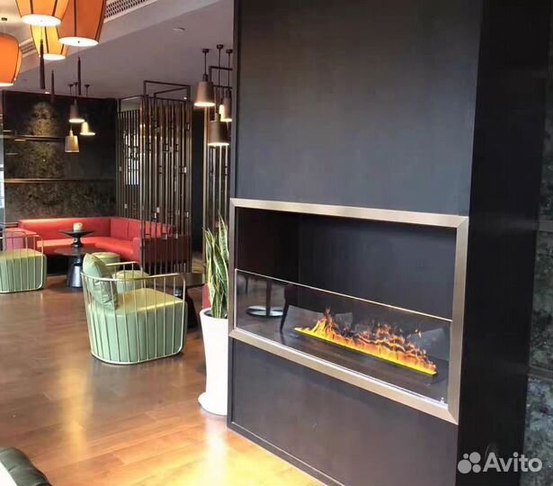 Паровой камин 100см- эффект реального пламени