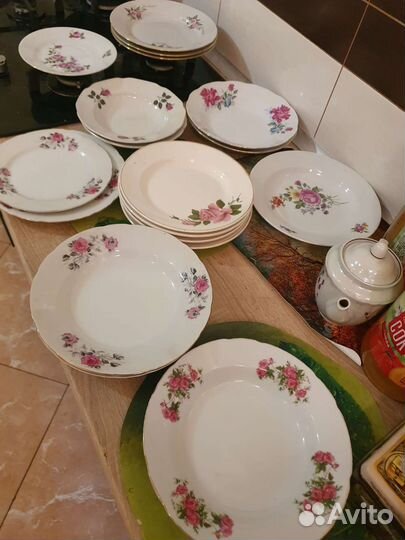 Столовый сервиз гдр, тарелки Чехословакия, Зик