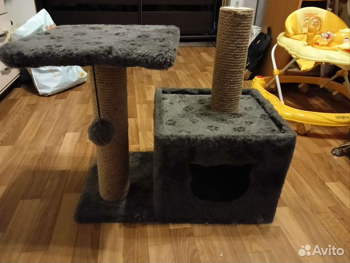Когтеточка домик для кошки бу