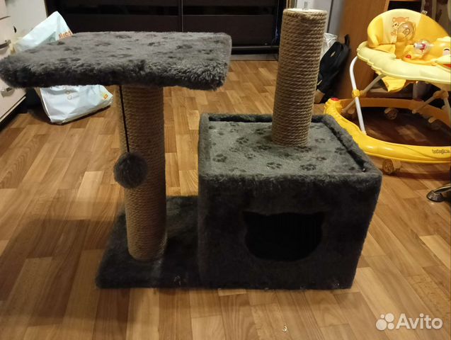 Когтеточка домик для кошки бу