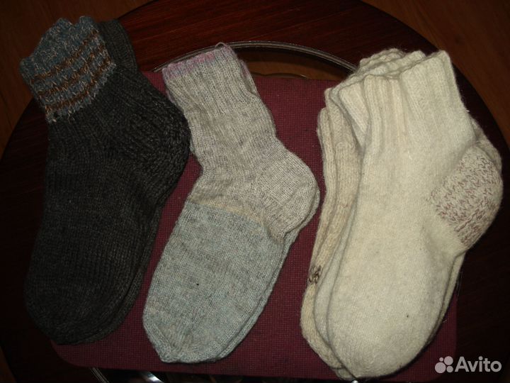 Носки мужские шерстяные ручной работы