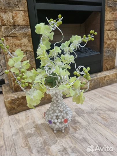 Цветок плетеный высота 53