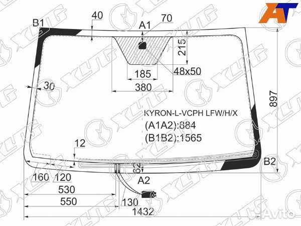 Стекло лобовое ssangyong actyon