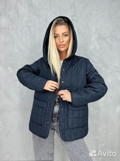 Куртка весенняя стеганая женская 48-58