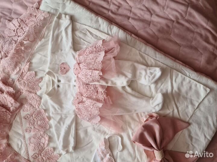 Конверт на выписку для девочки весна- осень