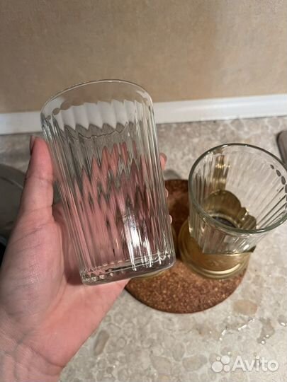 Стакан икеа с подстаканником СССР