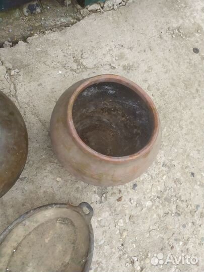 Старинная глиняная посуда 19 век